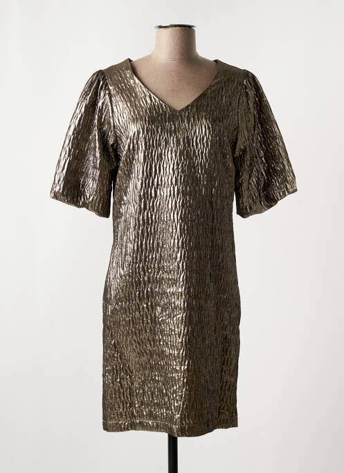 Robe mi-longue or GEISHA pour femme