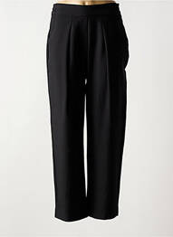 Pantalon large tissage popeline taille normale noir B.YOUNG femme