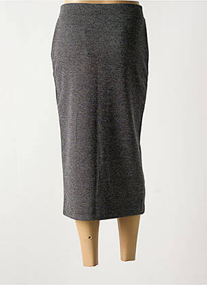 Jupe mi-longue stretch gris B.YOUNG femme