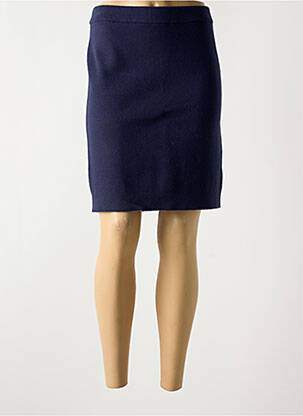 Jupe courte taille élastique bleu B.YOUNG femme