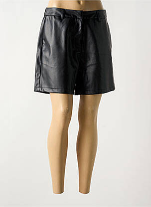Short tissage simili-cuir taille normale noir B.YOUNG femme