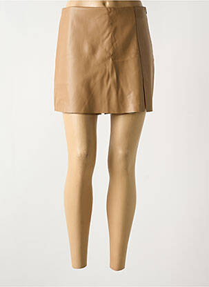 Jupe short tissage simili-cuir marron ORAIJE femme