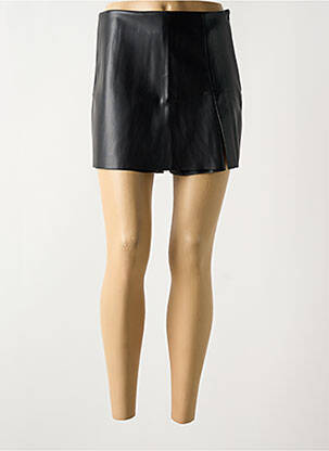 Jupe short tissage simili-cuir noir ORAIJE femme