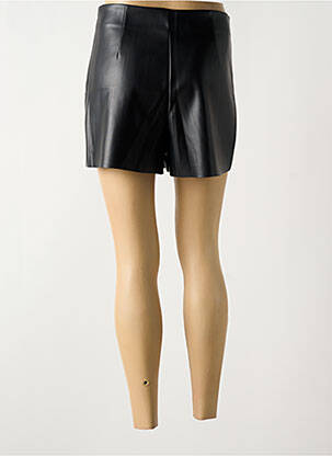 Jupe short coupe droite noir ORAIJE femme