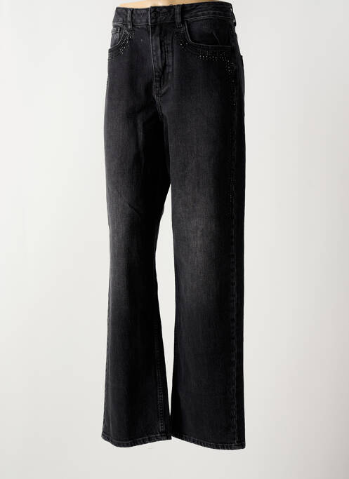 Jeans coupe droite stretch taille normale noir B.YOUNG femme