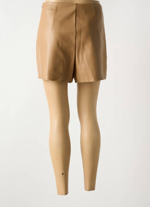 Jupe short tissage simili-cuir marron ORAIJE femme