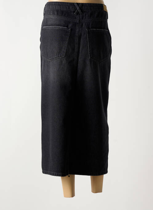 Jupe longue coupe droite noir KANOPE femme