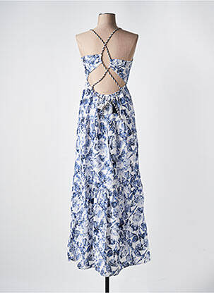 Robe longue imprimé fantaisie fines bretelles bleu SCOTCH & SODA femme