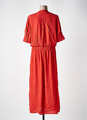 Robe longue manches courtes manches courtes orange SCOTCH & SODA femme