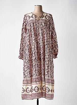 Robe longue manches longues manches longues rose SCOTCH & SODA femme