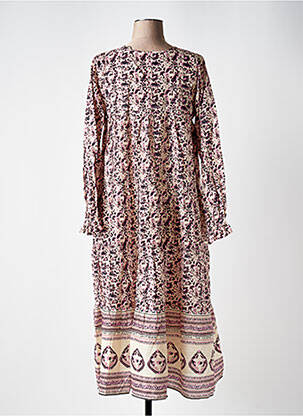 Robe longue manches longues manches longues rose SCOTCH & SODA femme