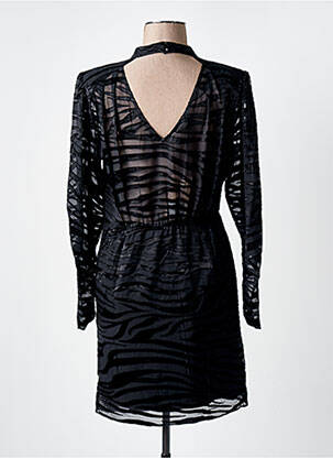 Robe mi-longue manches longues manches longues noir SCOTCH & SODA femme