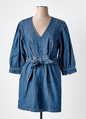 Robe courte manches 3/4 manches 3/4 bleu SCOTCH & SODA femme