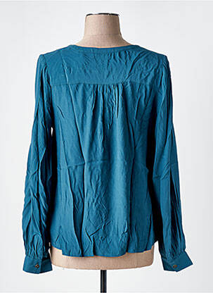 Blouse poignets boutonnés avec fente manches longues bleu SCOTCH & SODA femme