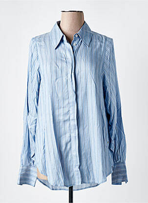 Chemisier coupe cintrée manches longues bleu SCOTCH & SODA femme