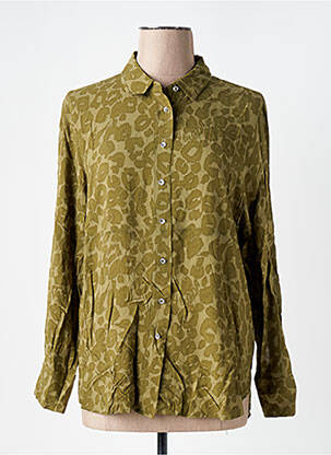 Chemisier coupe cintrée manches longues vert SCOTCH & SODA femme