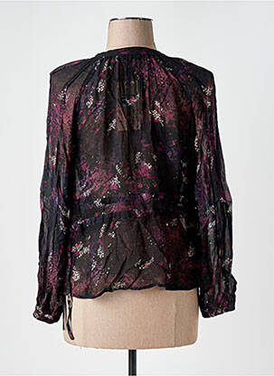 Blouse légère et transparente manches longues noir SCOTCH & SODA femme