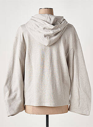 Sweat-shirt à capuche broderie manches longues gris SCOTCH & SODA femme