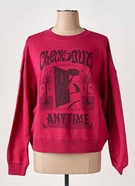 Sweat-shirt stretch manches longues rose SCOTCH & SODA femme