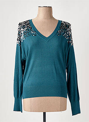 Pull col v manches longues bleu SCOTCH & SODA femme