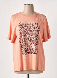 T-shirt imprimé fantaisie manches courtes orange SCOTCH & SODA femme