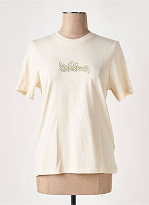 T-shirt coupe droite manches courtes beige SCOTCH & SODA femme