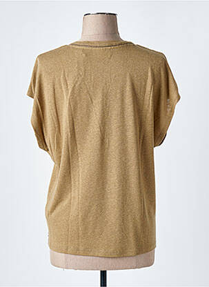 T-shirt col v manches courtes vert SCOTCH & SODA femme