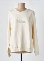 Sweat-shirt stretch manches longues beige SCOTCH & SODA femme