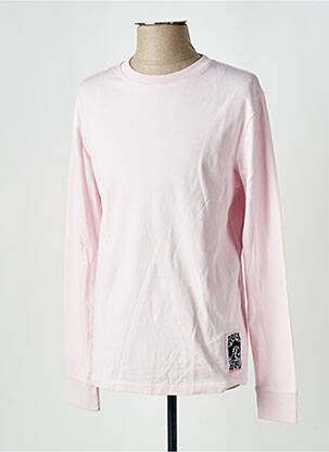 T-shirt stretch manches longues rose SCOTCH & SODA homme