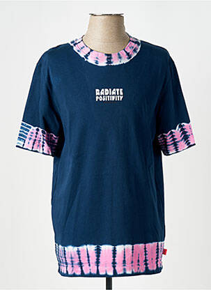 T-shirt stretch manches courtes bleu SCOTCH & SODA homme