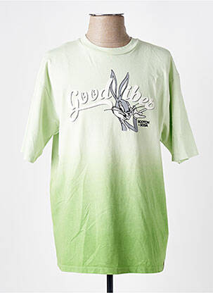 T-shirt stretch manches courtes vert SCOTCH & SODA homme