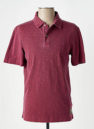Polo tissage jersey manches courtes violet SCOTCH & SODA homme
