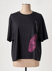 T-shirt noir SCOTCH & SODA pour femme seconde vue