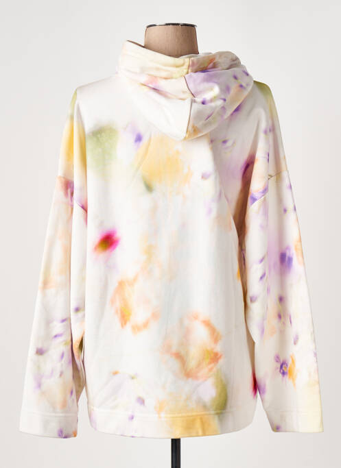 Sweat-shirt à capuche stretch manches longues blanc SCOTCH & SODA femme