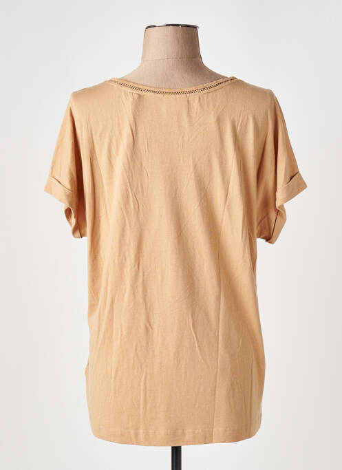 T-shirt coupe droite manches courtes beige SCOTCH & SODA femme