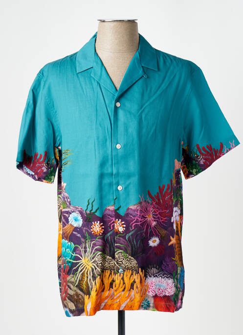 Chemise manches courtes bleu SCOTCH & SODA pour homme