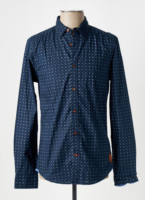 Chemise manches longues bleu SCOTCH & SODA pour homme