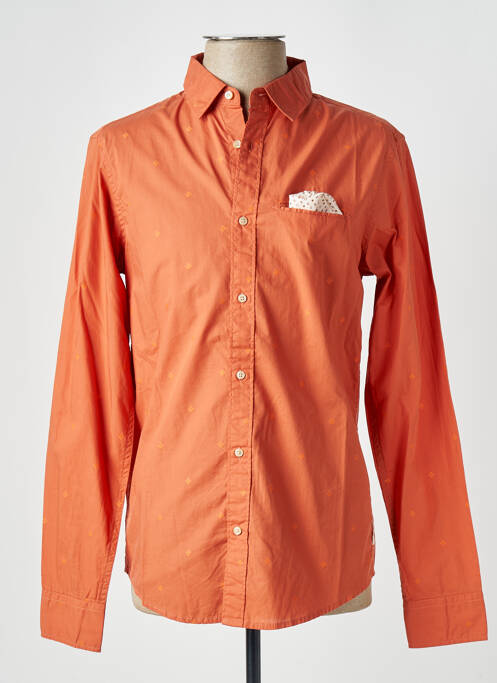 Chemise manches longues orange SCOTCH & SODA homme