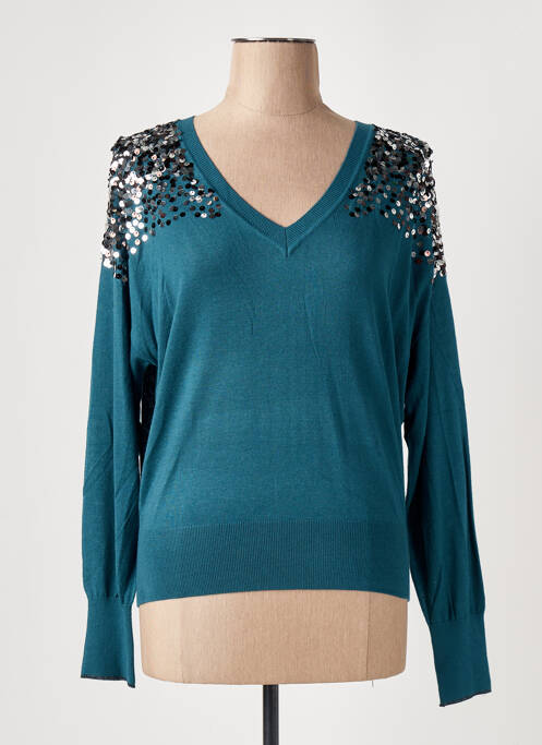 Pull col v manches longues bleu SCOTCH & SODA femme