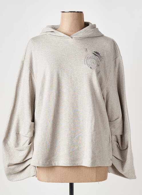 Sweat-shirt à capuche gris SCOTCH & SODA pour femme
