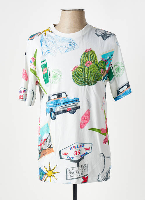 T-shirt beige SCOTCH & SODA pour homme