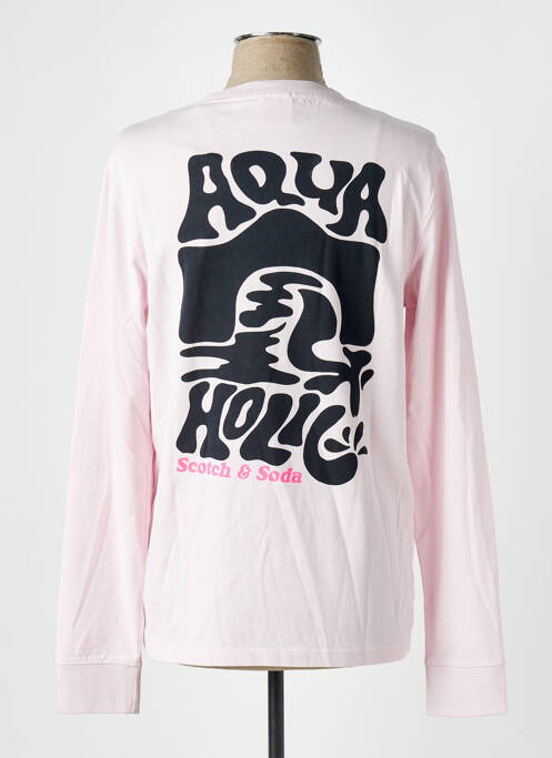 T-shirt rose SCOTCH & SODA pour homme