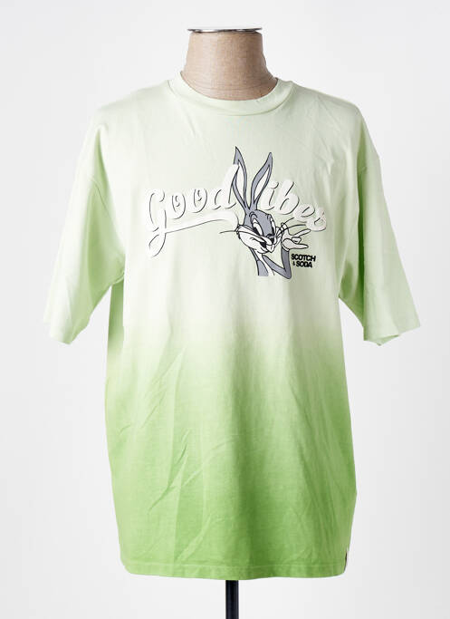 T-shirt vert SCOTCH & SODA pour homme