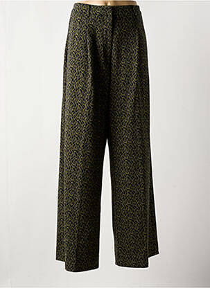 Pantalon large taille à pinces taille haute vert SCOTCH & SODA femme