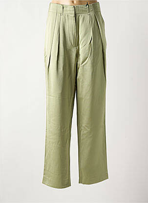 Pantalon large taille à pinces taille haute vert SCOTCH & SODA femme