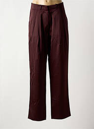 Pantalon large taille à pinces taille haute rouge SCOTCH & SODA femme