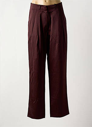 Pantalon large taille à pinces taille haute rouge SCOTCH & SODA femme