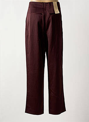 Pantalon large taille à pinces taille haute rouge SCOTCH & SODA femme
