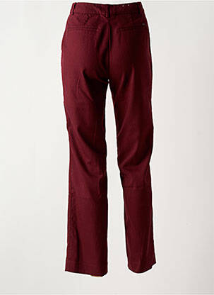 Pantalon chino fermeture zippée sous rabat avec crochet taille haute rouge SCOTCH & SODA femme