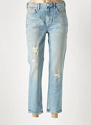 Jeans coupe slim effet usé délavé taille normale bleu SCOTCH & SODA femme